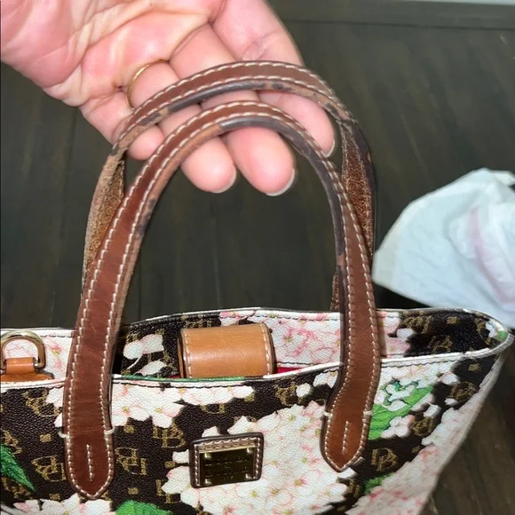 Dooney & Bourke Floral Tote - Brown and Green - Picture 3 of 9